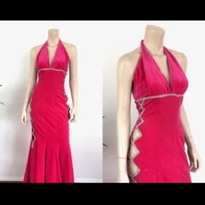 Vintage 1950s 1960s pink gown size small